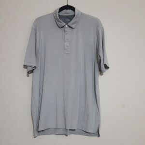 Matte Grey Men Gray Polo Shirt Performance Golf Training Hiking Xl Camp Casual